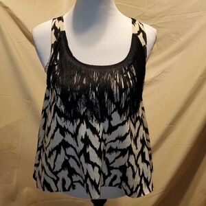 Armani Exchange Tank Top w/Frills SZ XS